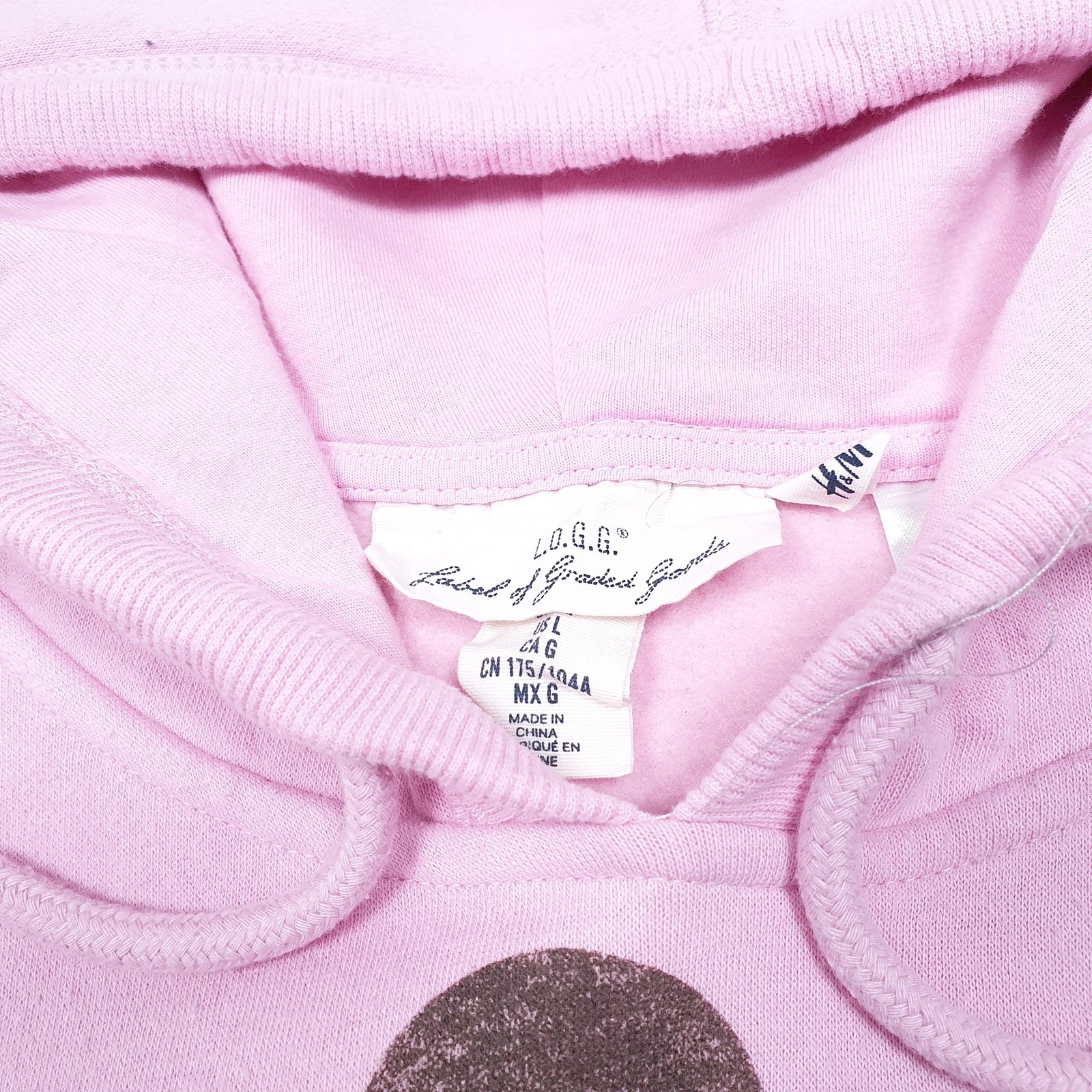 H&M Hoodie Mickey Mouse LOGG Jumper Sweatshirt Womens L image 2