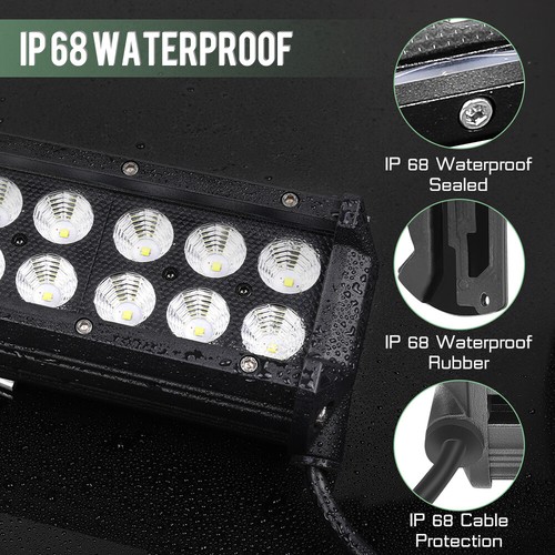 12/20/28/30/40/54" Led Light Bar Dual Row Spot Flood Offroad Truck Driving FOG - Picture 61 of 401