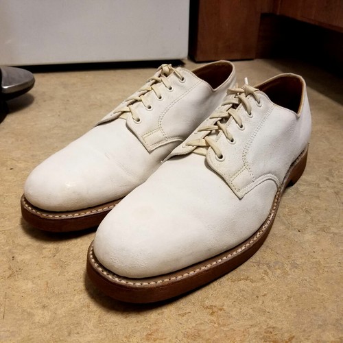Vtg 1940's SPALDING "Buckingham" Nu-Buck White DER
