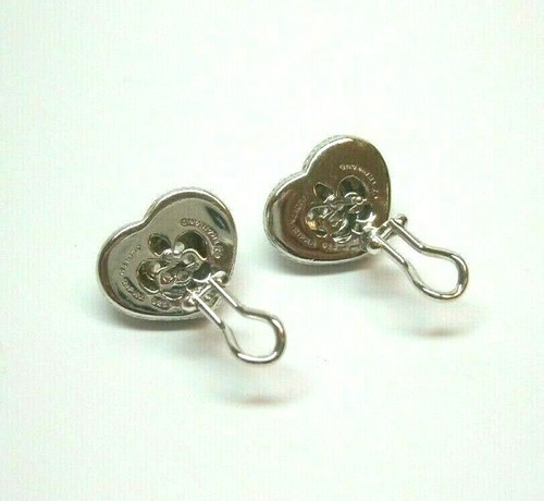 JUDITH RIPKA HEART SHAPE CZ POSTS EARRINGS STERLING SILVER 925 W/ OMEGA BACKS - Picture 2 of 6