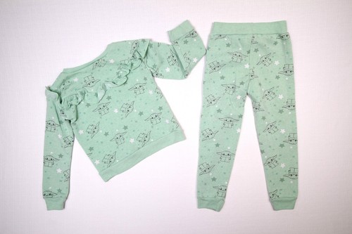 Star Wars Mädchen Größe 5T grün Baby Yoda 2-teiliger Jogginganzug Outfit - Bild 2 von 15