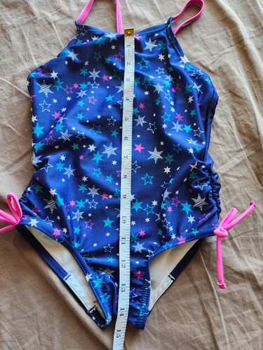 Speedo Girl's Thin Strap One Piece Swimsuit Size Xtra Small (5-6) - Picture 3 of 10