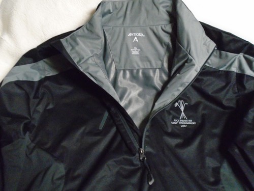 2017 Rice Industry Golf Tourn. Jacket Sz XL Nylon Black&Greyw/zipper Pockets - Picture 2 of 8