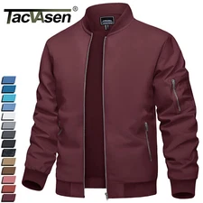 Men's Lightweight Bomber Jacket Baseball Coat Full-Zip Casual Spring Fall Jacket