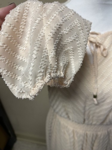 Women’s Daniel Rainn Cream Color Textured Dress Size L - Picture 3 of 9