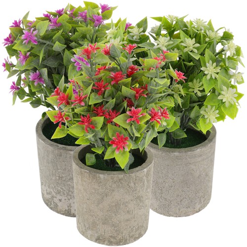 3 Pcs Imitation Plants Artificial Potted Decoration Bonsai Ornaments