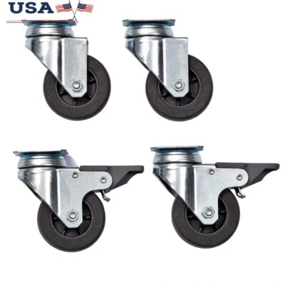 Set of 4 Durable Heavy Duty Casters W/ Locks Pet Carrier Maneuverability New