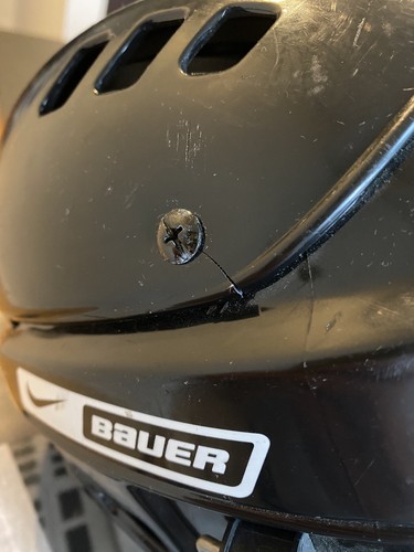 Nike Bauer NBH1500 Hockey Helmet Small 52-57 cm Vintage Rare Face Mask Cage - Picture 12 of 12