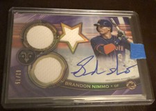 2019 TOPPS TRIPLE THREADS BRANDON NIMMO FUTURE PHENOM PURPLE AUTO 62/75 METS