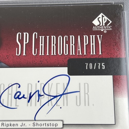 2004 Upper Deck SP Chirography Cal Ripken Jr /75 PSA DNA AUTO 8 POP 1 - Picture 3 of 6