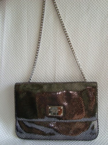 michael kors gunmetal handbag