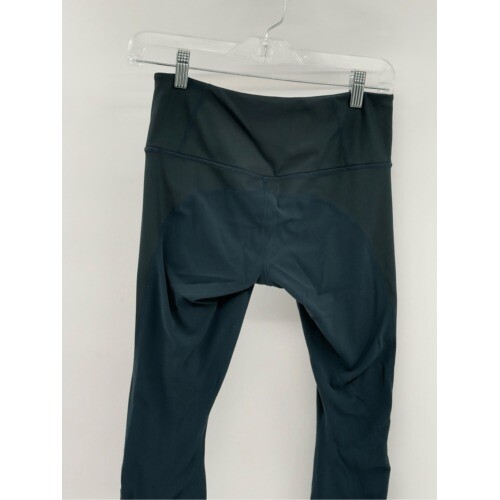 Athleta Leggings Cobra Keyhole Leg Cutout Women Small Teal Green Ankle High Rise - Picture 6 of 14