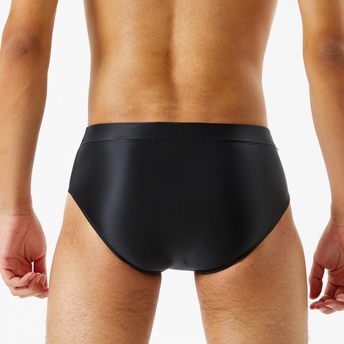 Herren Boxershorts Sexy Slip Unterhose Leder Optik Brief Low Rise Shorts Dessous - Picture 23 of 24