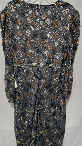 Mac Duggal Size 14 Cocktail 5472D Long-Sleeve Evening Gown $498 - Picture 4 of 6
