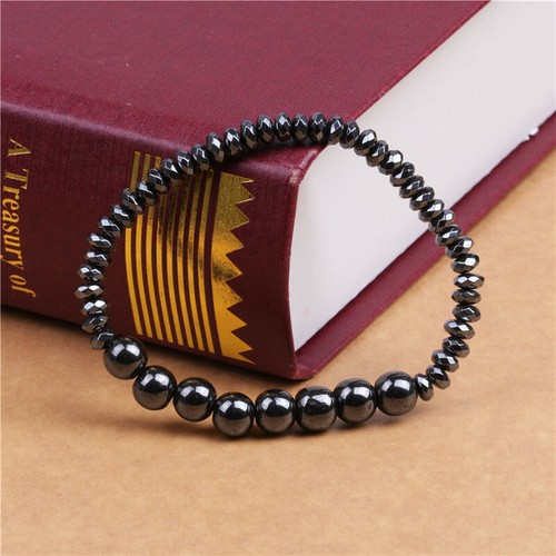 Therapy Slimming Weight Loss Hematite Stone Healing Beads Bracelet for Men Women - Picture 19 of 87