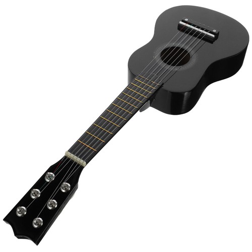 Simulated Mini Wood Guitar Toy Beginner Small Guitar Toy for Kids Gift - Picture 3 of 12
