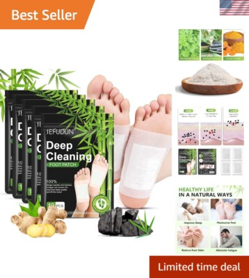 #ad Detoxifying Ginger Foot Pads 50PCS Bamboo Vinegar for Better Sleep $29.99