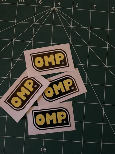 4x OMP 5cm Decal Sticker Vinyl Car Racing Rally