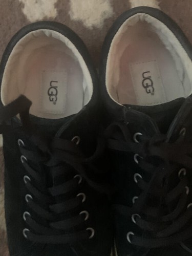 UGG Australia Damen weiß schwarz Tomi Sneaker Wildleder Größe 8,5 - Bild 3 von 8