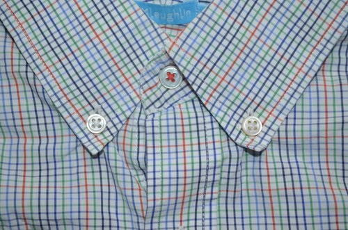 J. McLaughlin Men's Size Medium Button-Down Long Sleeve Shirt Multi Color Check - Picture 5 of 11