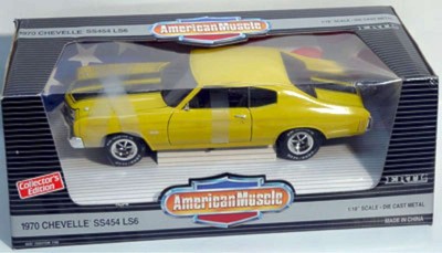 ERTL 1//18 1970 Chevy Chevelle SS454 LS6 Sunflower YELLOW 7190 American Muscle 70