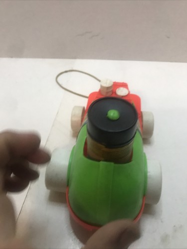 Vintage Jumpin' Jimmy Racer Push Pull Pop up Toy by Amloid Toys 70s NJ Working - Picture 5 of 7