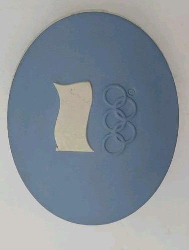 Vintage Wedgwood Jasperware Olympic Oval Trinket Box 1987 Edizione Limitata #020 Blu - Foto 9 di 23