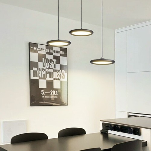 Black LED Pendant Light Dining Room Bar Ceiling Lamp Kitchen Chandelier Lighting - Picture 10 of 10