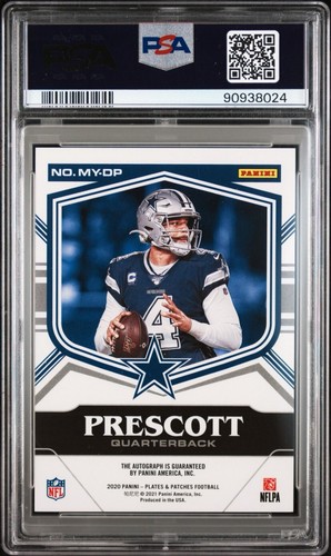 2020 Panini P & P Dak Prescott Mystic Marks 06/10 PSA Authentication Card - Picture 2 of 3