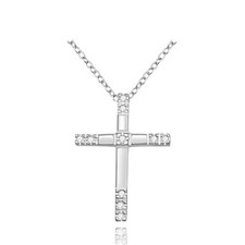 Kreuz Anhänger mit Kette Echt Silber 925 Schmuck Kreuzanhänger kommunion firmung