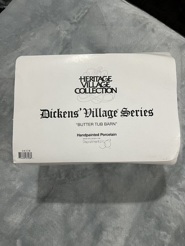 DEPT. 56 💕HERITAGE VILLAGE "BUTTER TUB BARN" w/ BOX #58338💕 - Picture 8 of 10