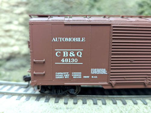 Burlington/CB&Q Factory Assembld 50' Automobile Doubl-Dr BoxCar #48130 Proto 2000 - Bild 7 von 20