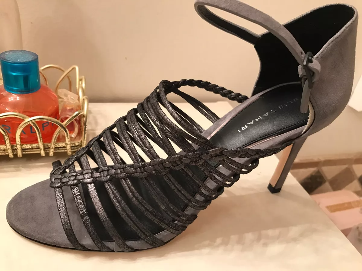 Elie Tahari Womens Imperial Gray Dress Sandals Shoes 39 B Medium | eBay