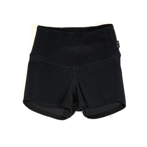 Tiger Friday Dancewear Ruth Shorties Child Medium CM Black Ribbed Shorts Bottoms - Picture 9 of 9