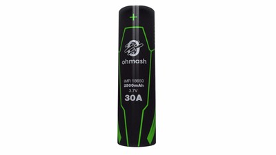 4 Ohmash 3.7V 30A 2500 mAh 18650 Flat Top High Drain Rechargeable Battery