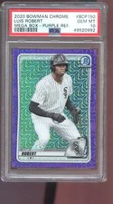 2020 Bowman Chrome Mega Box Purple Refractor #BCP150 Luis Robert PSA 10 Graded
