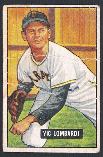 LoTt 1951 Bowman #48 Ken RAFFENSBERGER GMA 3.5, Reds & #204 Vic LOMBARDI Pirates - Picture 4 of 5