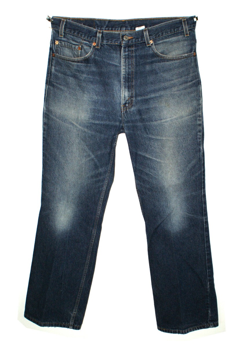 VINTAGE 2001 LEVI'S 517 BOOT CUT CLASSIC BLUE DENIM JEANS