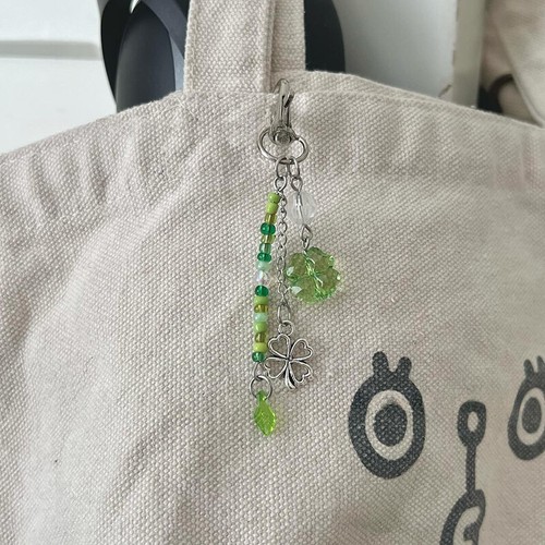 Handmade Beaded Phone Chain Lucky Four Leaf Clovers Phone Chain Colorful Keyr Wa - 第 5/8 張圖片