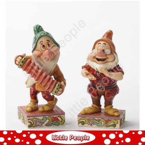 Jim Shore Disney Traditions Snow White Accordionist Clap Doc & Bashful 4032873 - Picture 2 of 3