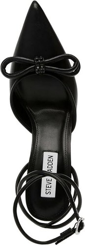 Steve Madden Women's Sherise Rhinestone Bow Pumps, Black Leather Size 8M - Picture 5 of 5