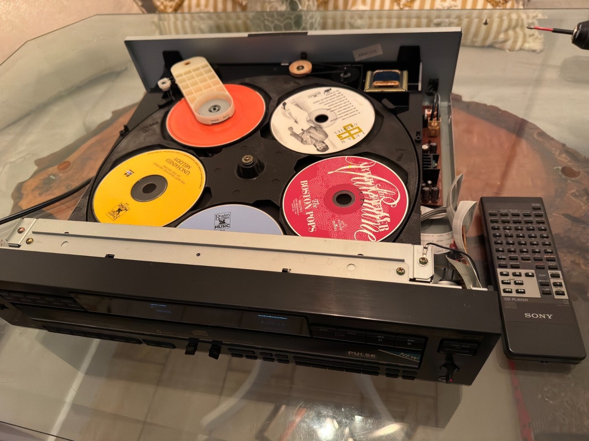 Sony CDP-C725 5-Disc CD Changer Player Tested Works + Remote