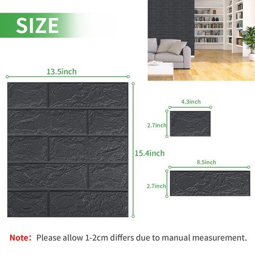 20PCS 3D Wallpaper Self-adhesive Peel Stick Sheets Brick Panel Foam Wall Decor - Picture 23 of 29