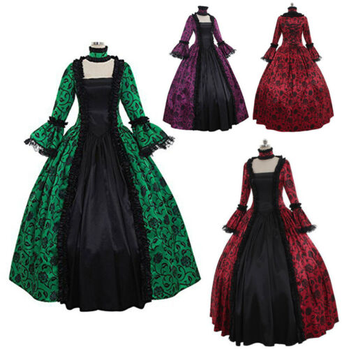 Retro Victoriano Cosplay Disfraz Vestido Medieval Fiesta Baile Vestido - Imagen 2 de 22