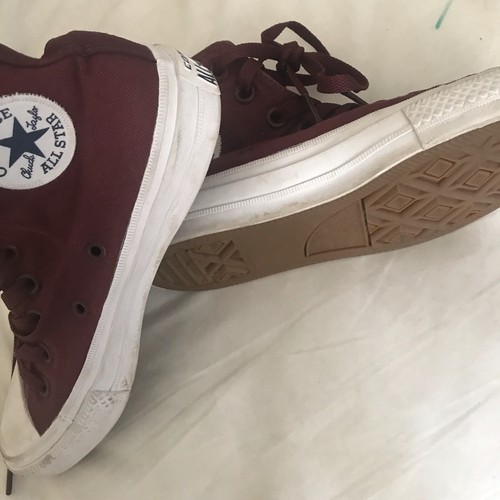 Chuck Taylor All Star Burgund Gr. UK 3 EUR 35 hoch Schnürsenkel - Bild 7 von 10