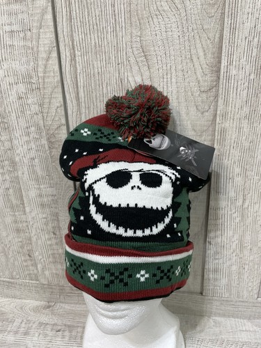 NIGHTMARE BEFORE CHRISTMAS Jack Pom Beanie Mütze Einheitsgröße brandneu - Bild 1 von 4