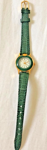 Pieve Nicol Analog Armbanduhr mit grünem Band und Quarzuhrwerk. - Bild 6 von 7