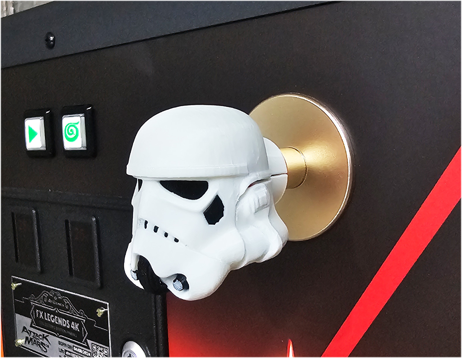 Storm Trooper Themed Plunger Cover for 1.5" plunger / AtGames Pinball Cabinet