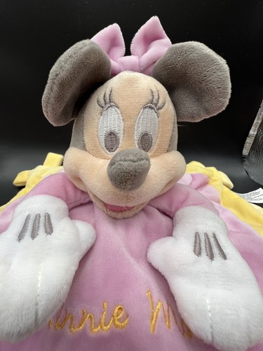 Coperta di sicurezza Minnie Mouse Lovey Disney Parks rosa giallo etichette - Foto 4 di 9