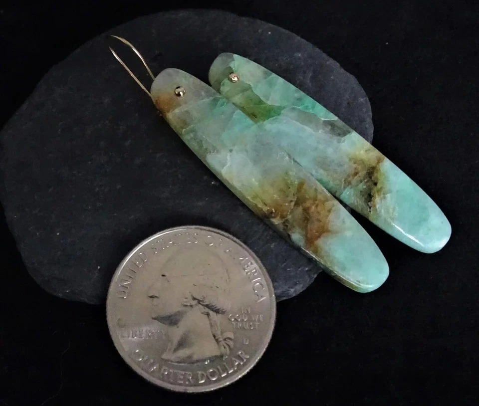 Pendientes de crisocola Foto 3 de 4